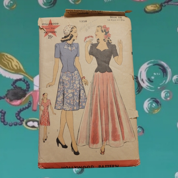 Hollywood Four Star Patterns Other - Vintage 1940s Sewing Pattern